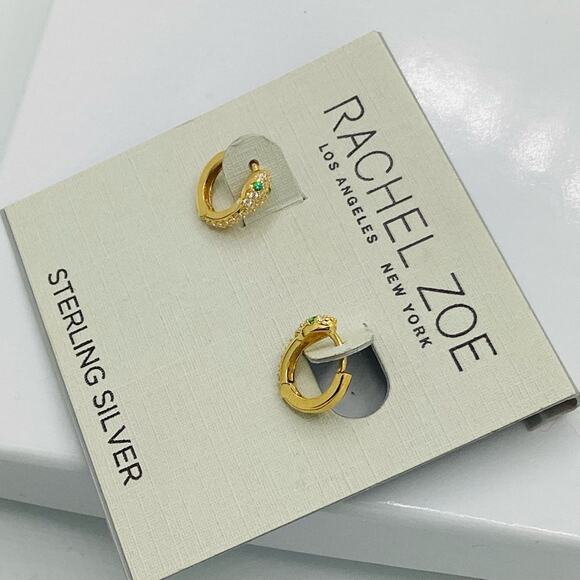 Rachel Zoe 14kt gold plated sterling silver Snake Earrings - Picture 9 of 13